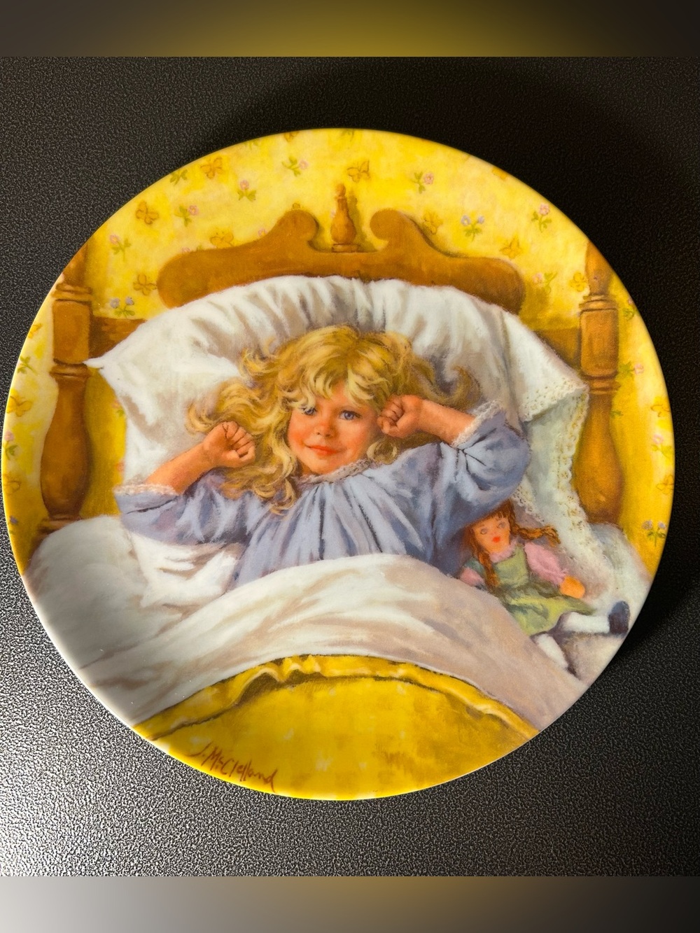 Vintage 1985 1st Issue Knowles Becky's Day Series AWAKENING Collector's Plate
